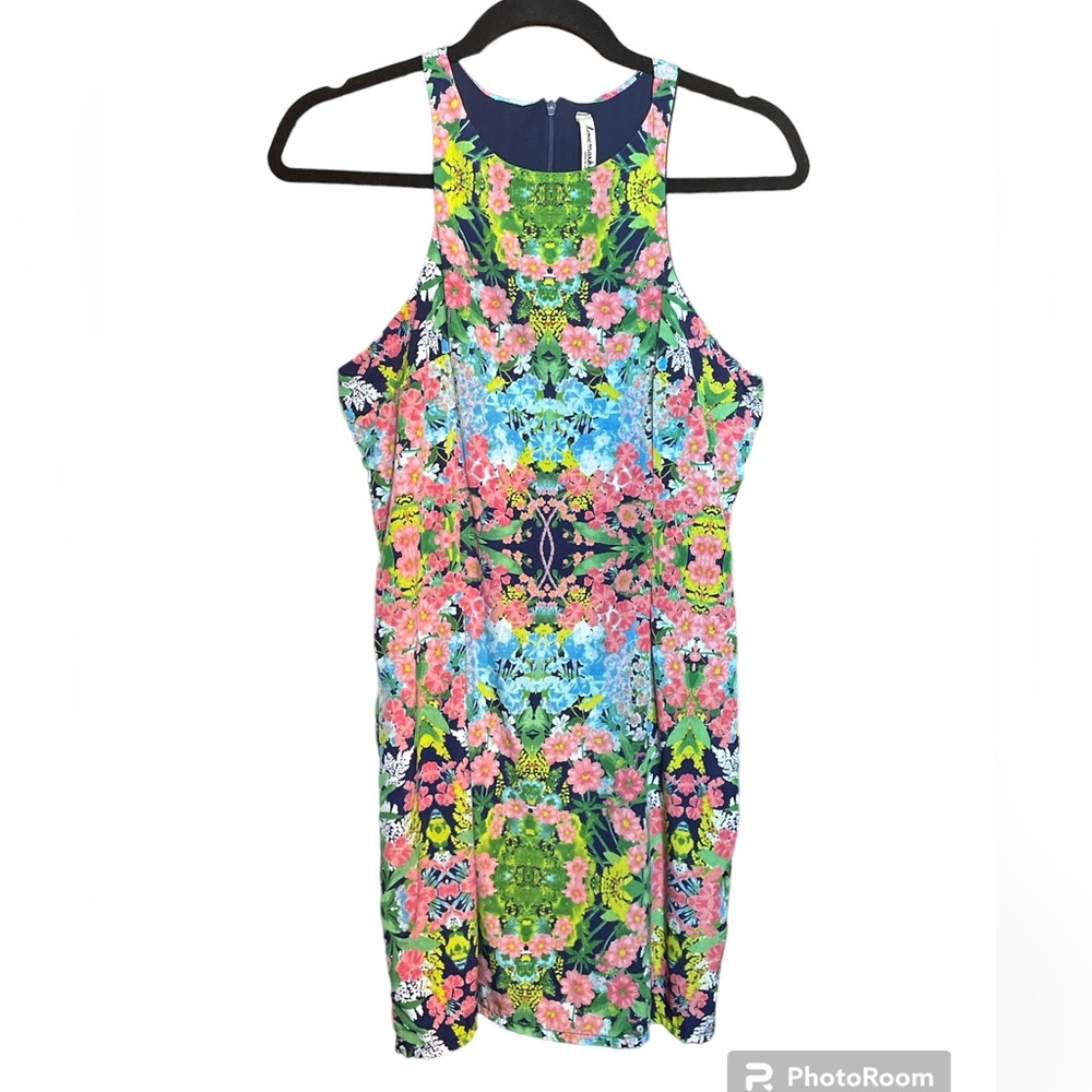 Love Marks Colorful Floral Mini Sleeveless Dress- Green, Blue, Pink, Yellow